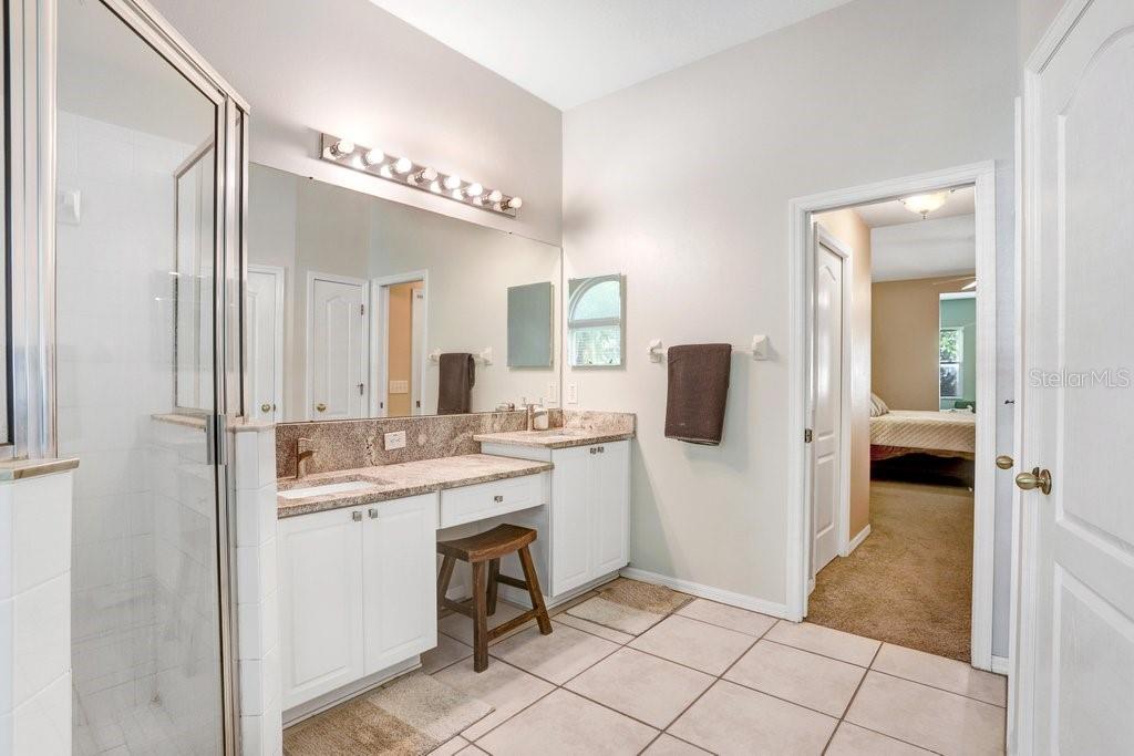 829 Innergary Place Valrico, FL 33594 - Photo 16 of 30 a spacious bathroom with a double vanity sink a mirror and shower