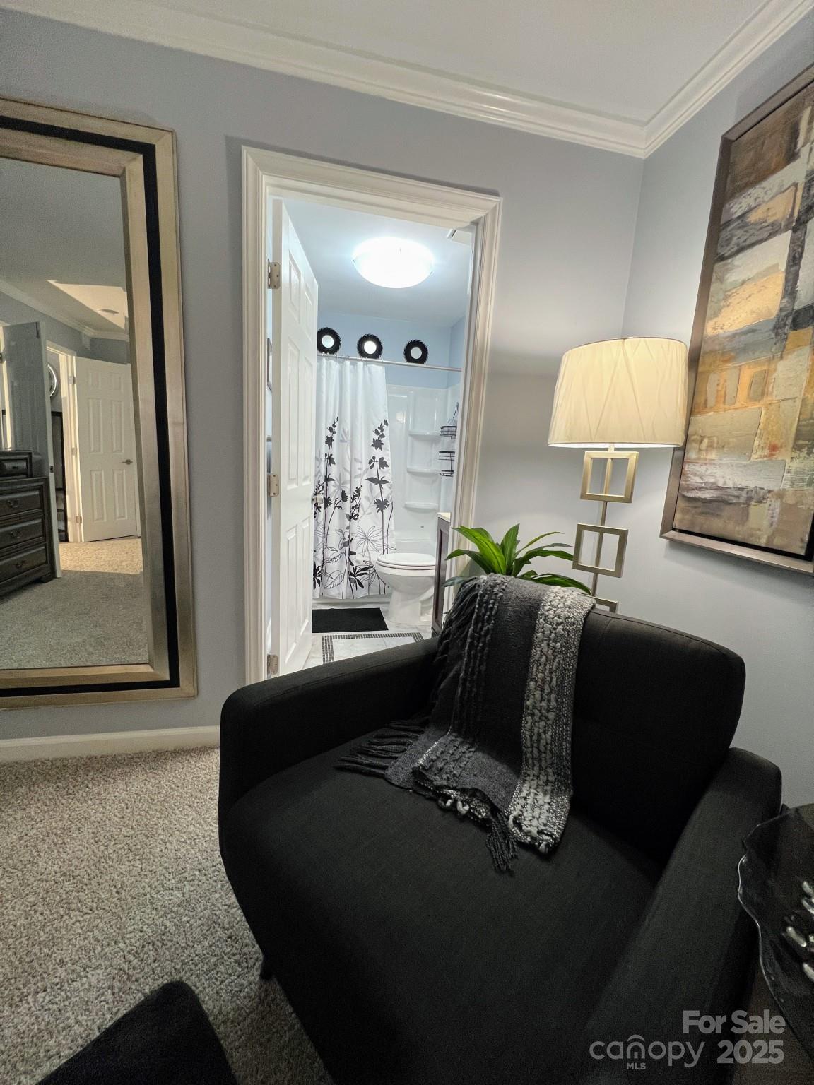 109 Stroupe Road, Unit E Gastonia, NC 28056 - Photo 17 of 25 a living room with furniture and a lamp