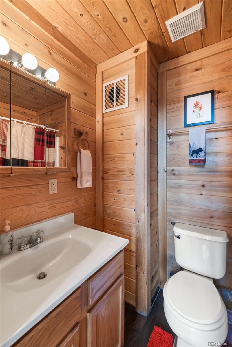 858 Red Cloud Road Jefferson, CO 80456 - Photo 25 of 32 a bathroom with a sink a toilet and shower