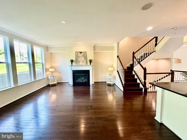 an empty room with closet