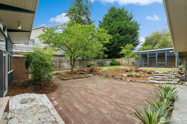 a view of a house with a patio