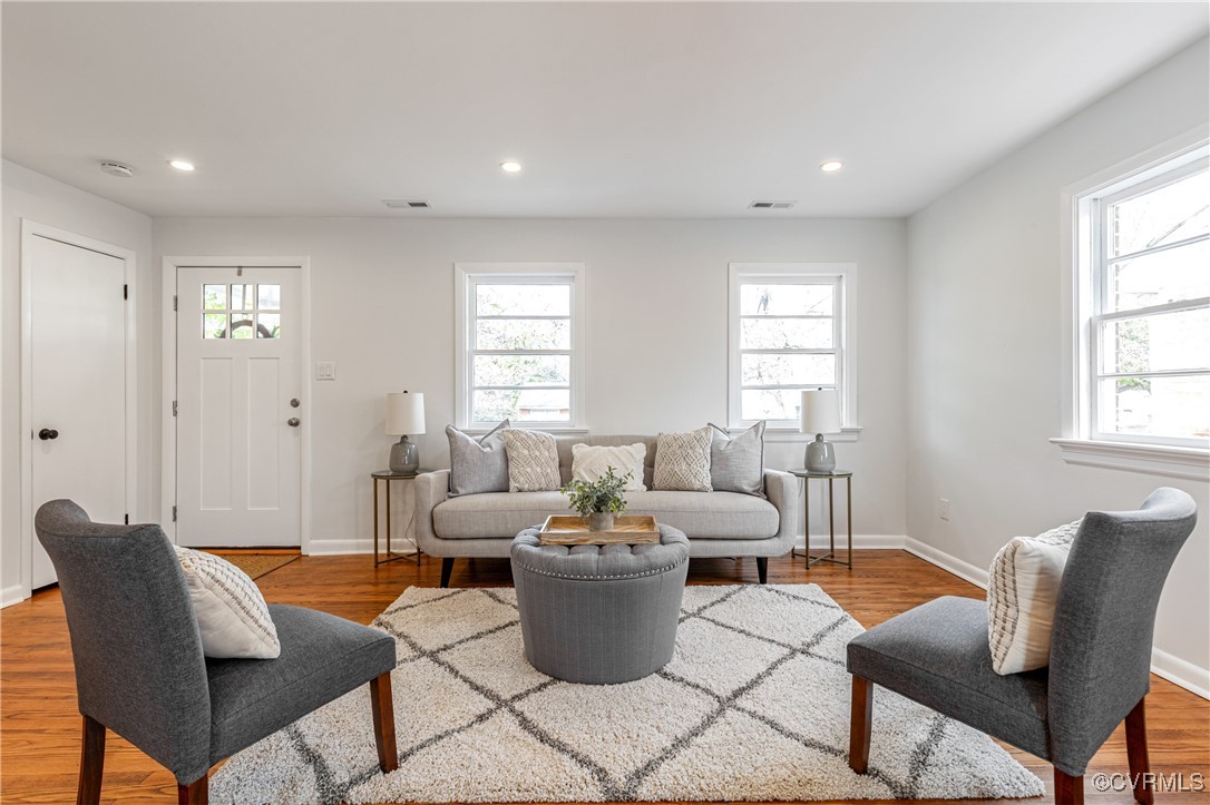 2106 Ridgemont Road Richmond, VA 23224 - Photo 10 of 32 Living room with recessed lighting, visible vents,