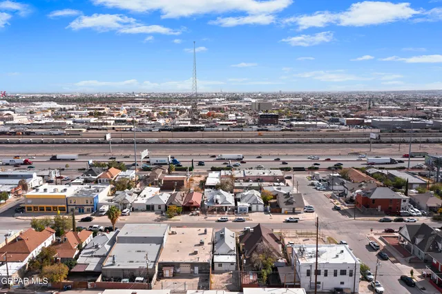an aerial view of a city