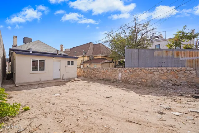 a backyard of a house