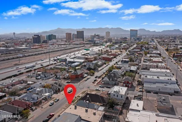 an aerial view of a city