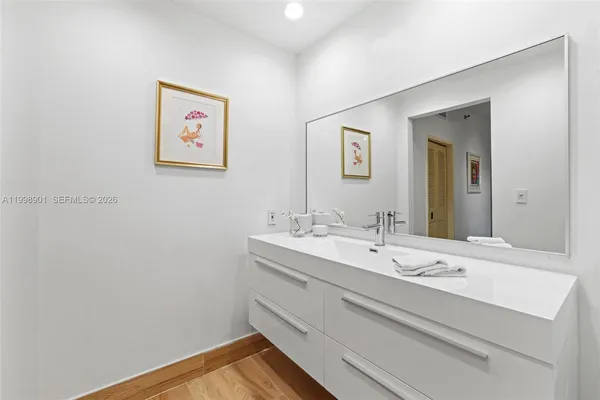 a view of a lake with a big yard