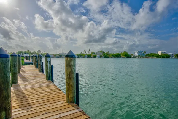 a view of a balcony with lake view