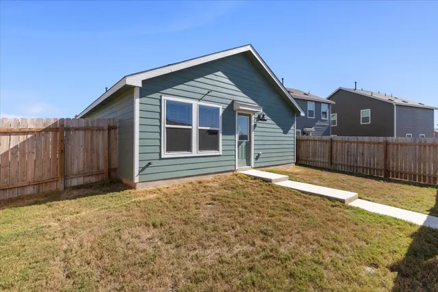 a backyard of a house