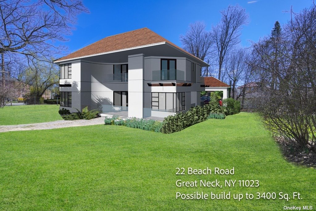 22 Beach Road Great Neck, NY 11023 - Photo 1 of 1 a front view of a house with a yard