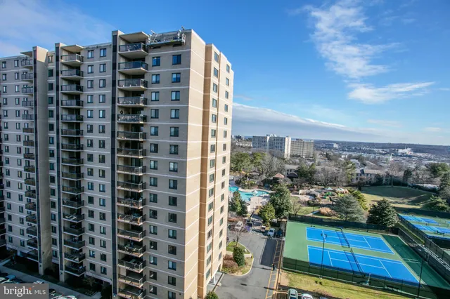 a view of a balcony with city view