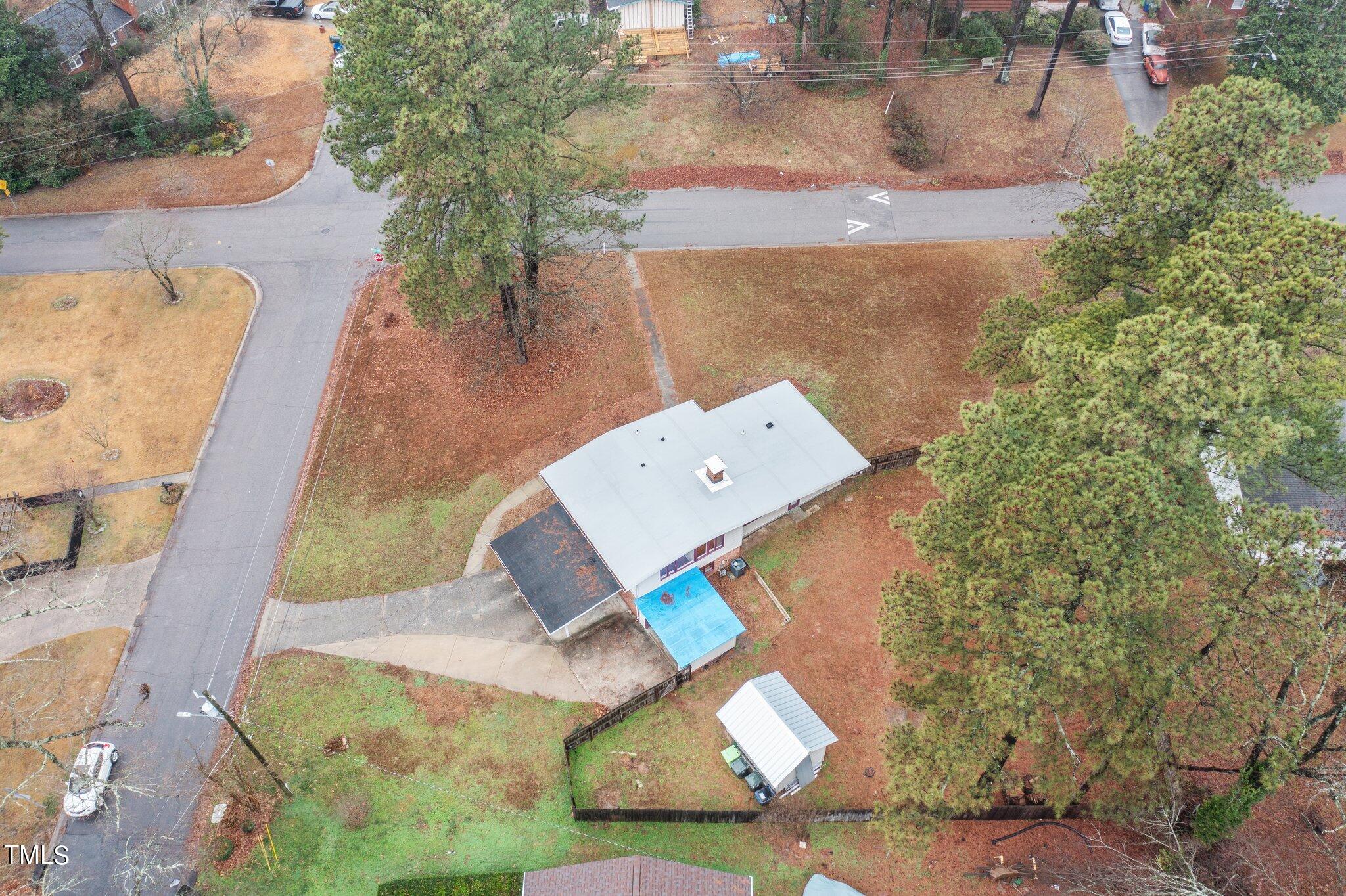 3500 Baugh Street Raleigh, NC 27604 - Photo 34 of 34 an aerial view of a house with swimming pool and outdoor space