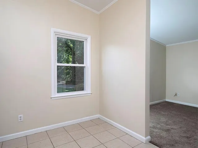 an empty room with a window