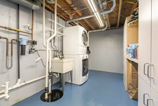 a view of a storage in a room