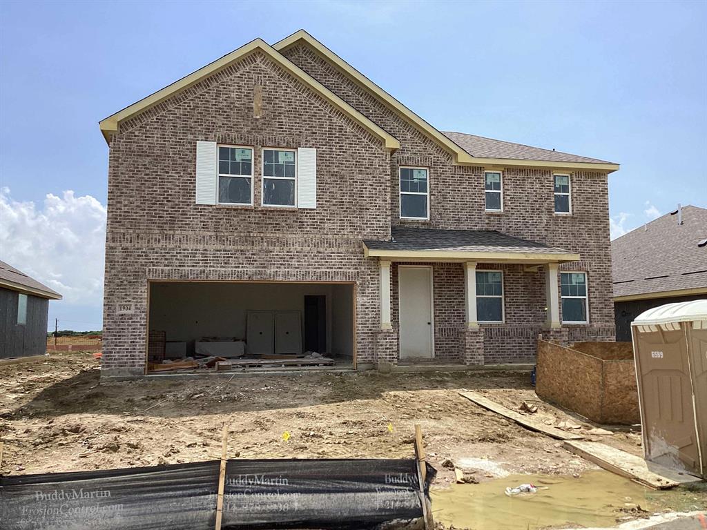 a front view of a house with windows
