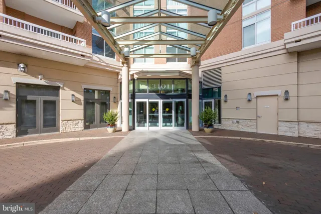 front view of a brick building