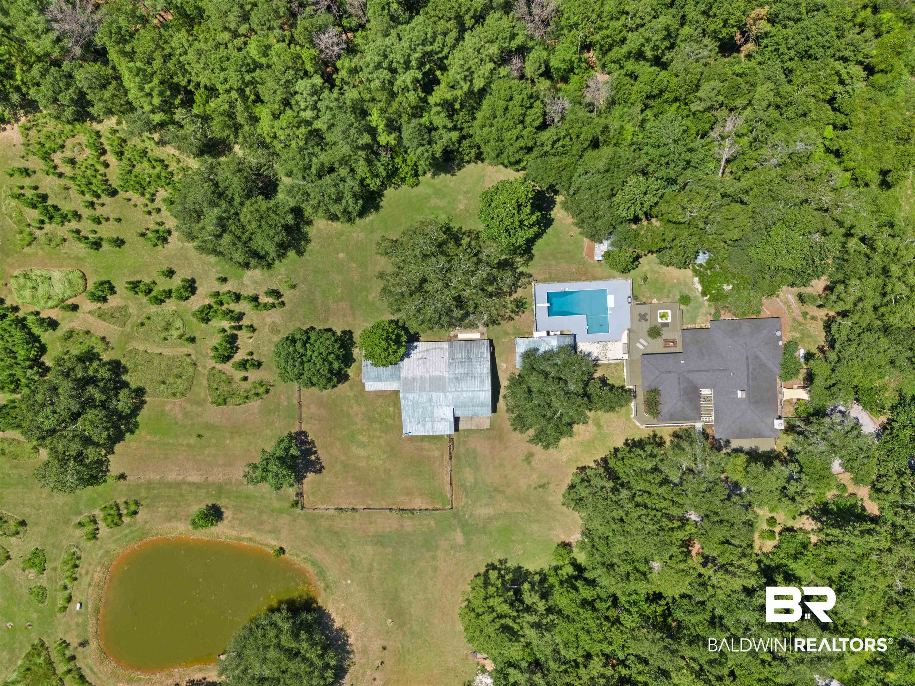 15100 Vasko Road Silverhill, AL 36576 - Photo 51 of 51 Drone / aerial view featuring a water view