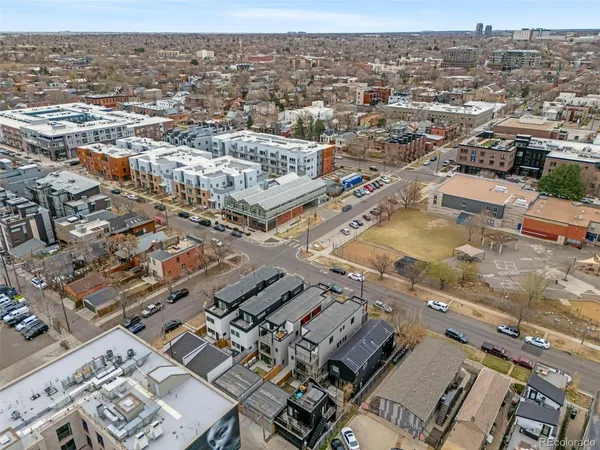 an aerial view of city