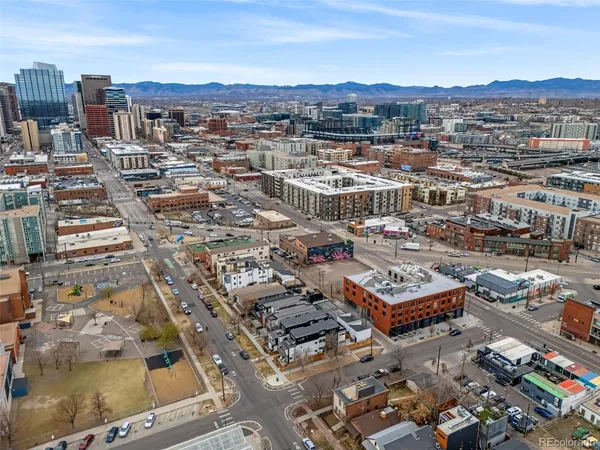 an aerial view of city