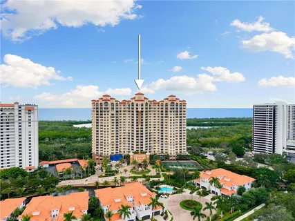 a view of a city with tall buildings