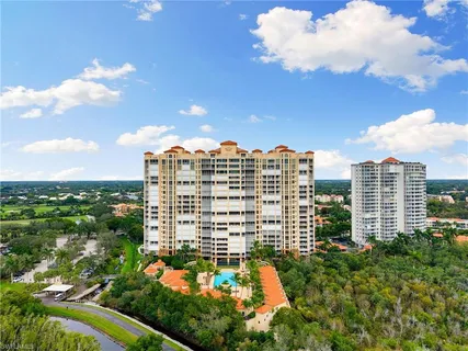 a view of a city with tall buildings