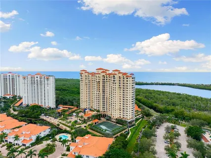 a view of a city with tall buildings