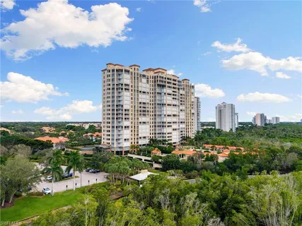 a view of a building with garden