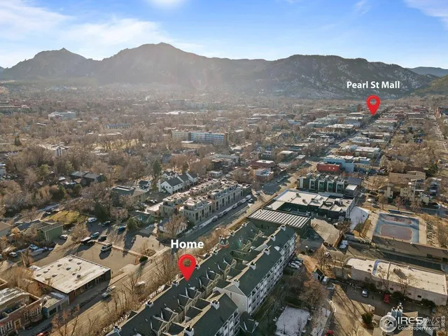 an aerial view of a city