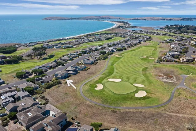 an aerial view of a residential houses with outdoor space