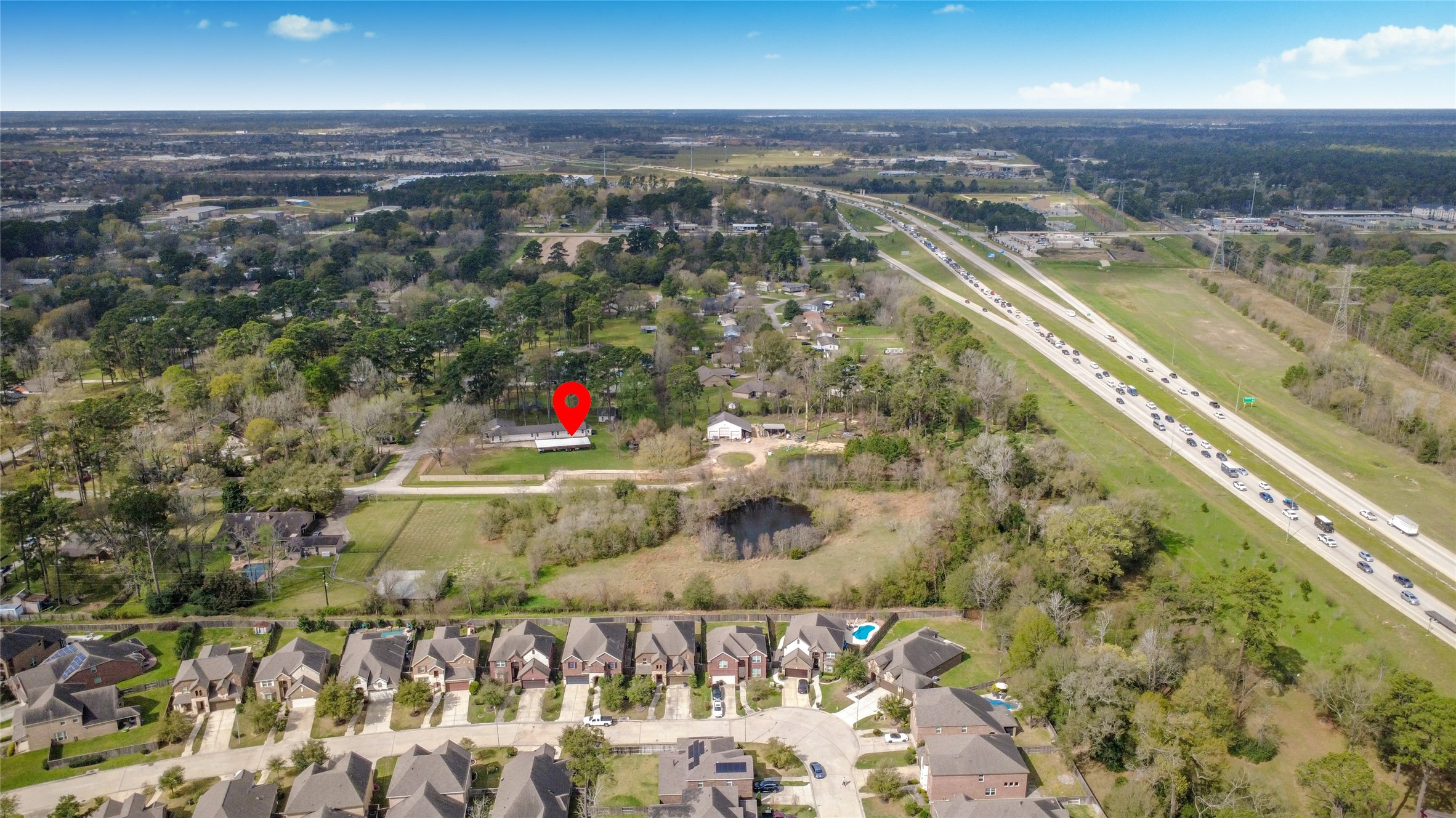 5310 Logston Lane Spring, TX 77389 - Photo 10 of 47 an aerial view of residential houses with outdoor space