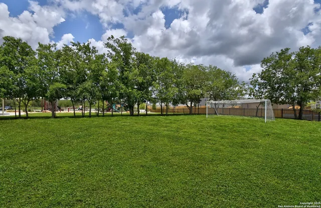 a view of yard with green space