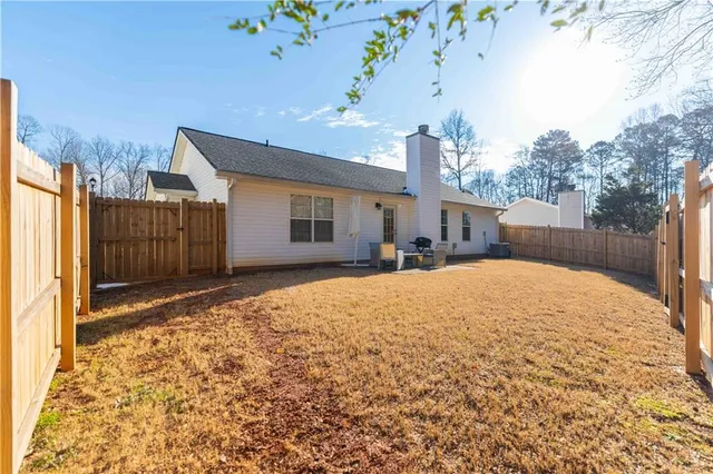 a house view with a outdoor space