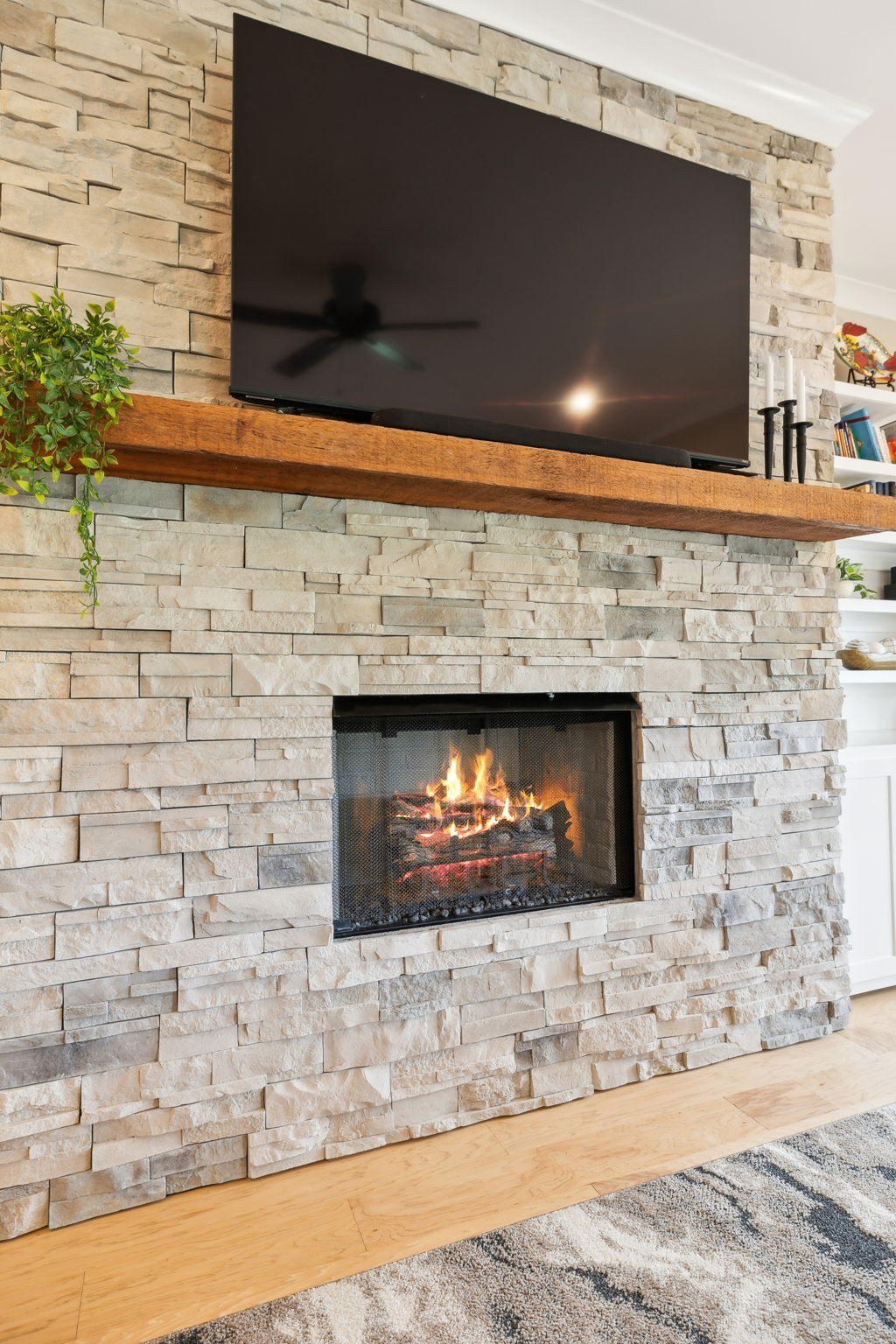 11769 Milton Street Milton, TN 37118 - Photo 9 of 77 a living room with a fireplace and a flat screen tv