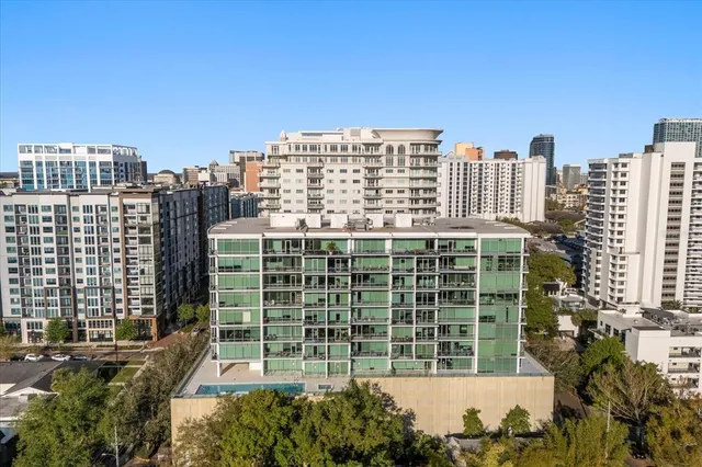 a view of a tall building