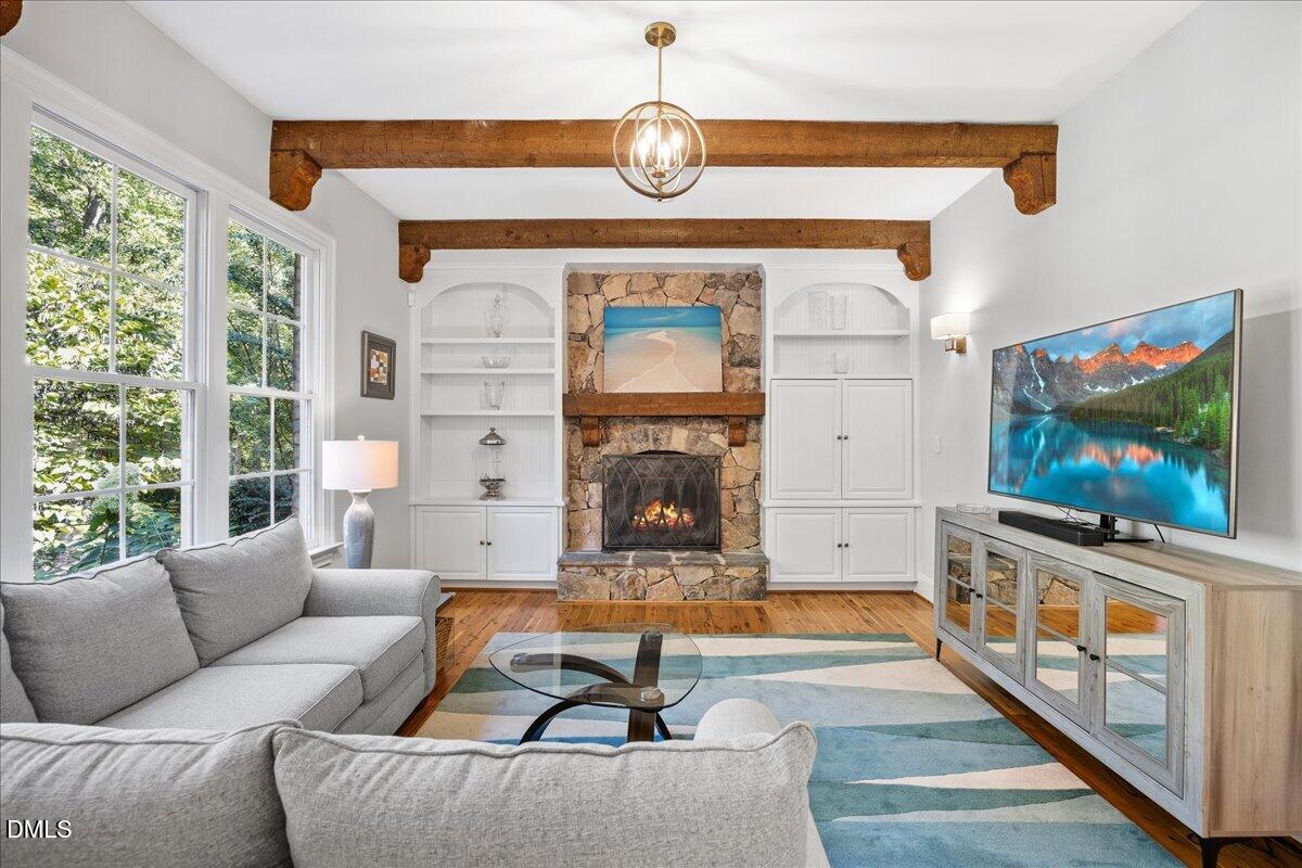 1504 Consett Court Raleigh, NC 27613 - Photo 23 of 81 Family room with gas fireplace