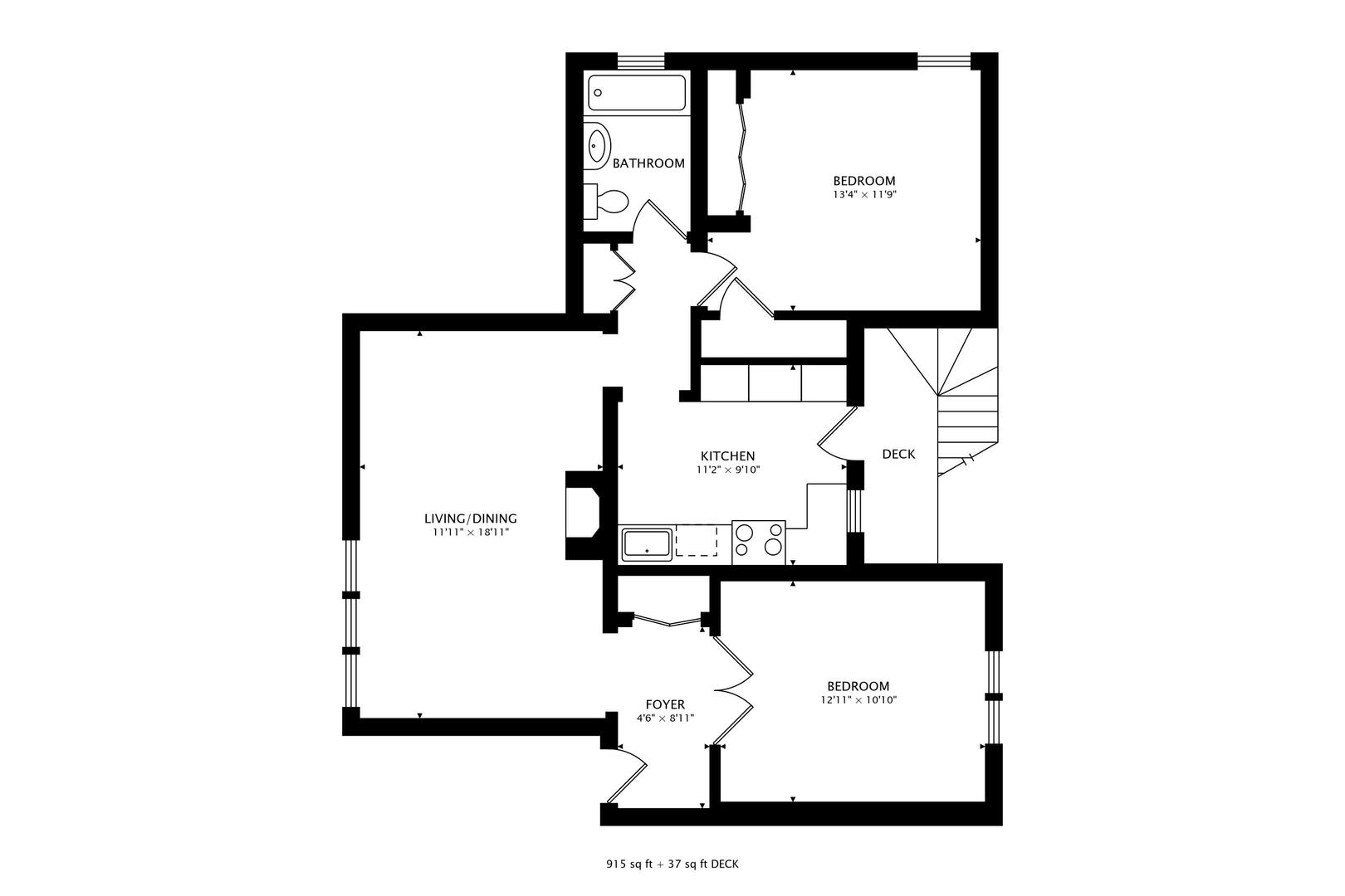 537 West Addison Street, Unit 3S Chicago, IL 60613 - Photo 19 of 19 a picture of a floor plan