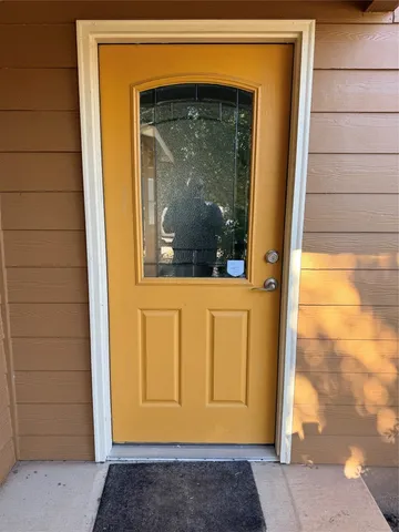 a view of a door