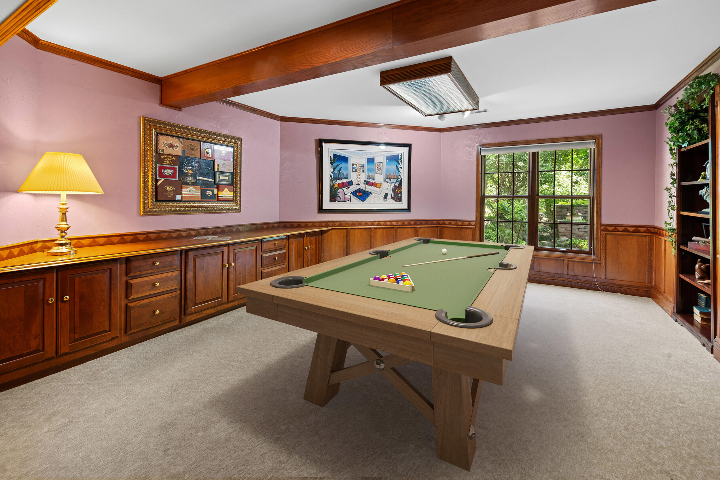 N27W5230 Hamilton Road Cedarburg, WI 53012 - Photo 29 of 67 This is a multi-function room on the Lower Level - This is Virtually Staged as a Billiards Room