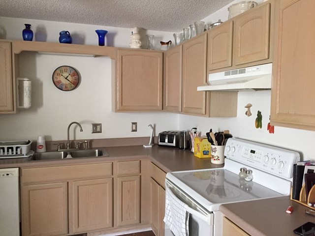 513 Music Row, Unit 9 Forsyth, GA 31029 - Photo 3 of 19 a kitchen with kitchen island a sink a stove and cabinets