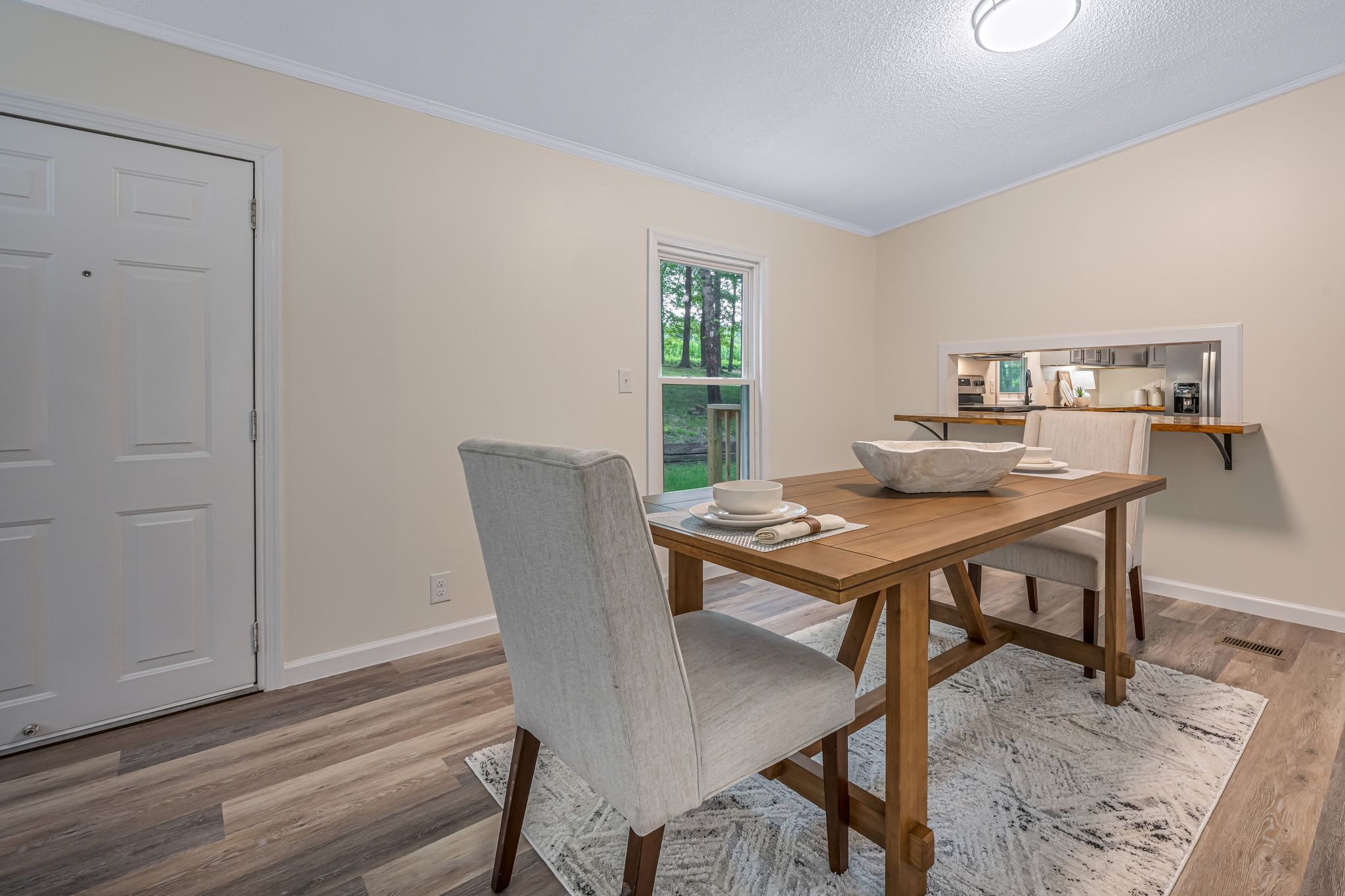 840 Promise Land Road Charlotte, TN 37036 - Photo 14 of 38 FORMAL Dining Area w/ Wide Plank Floors + Cathedral Ceiling