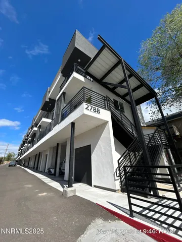 a view of a building with entryway