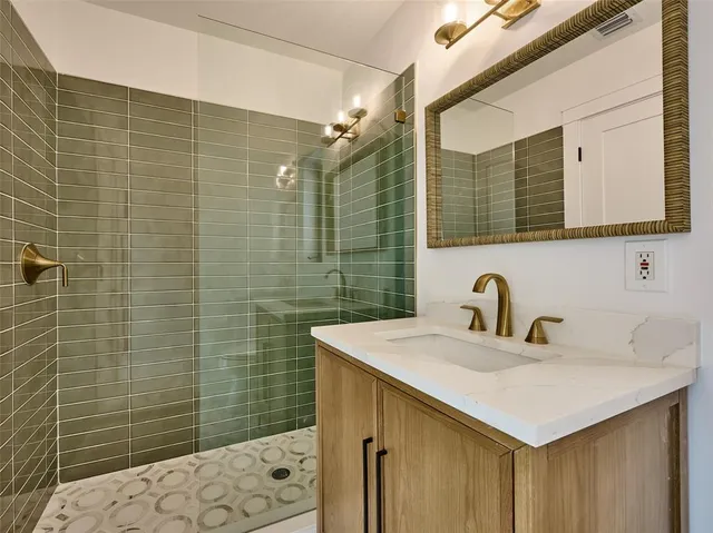 a view of a swimming pool in a backyard