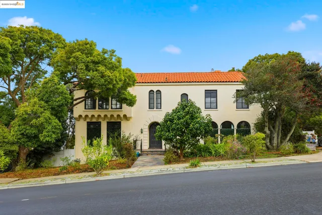 front view of a house with a street