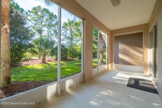 a view of backyard with green space