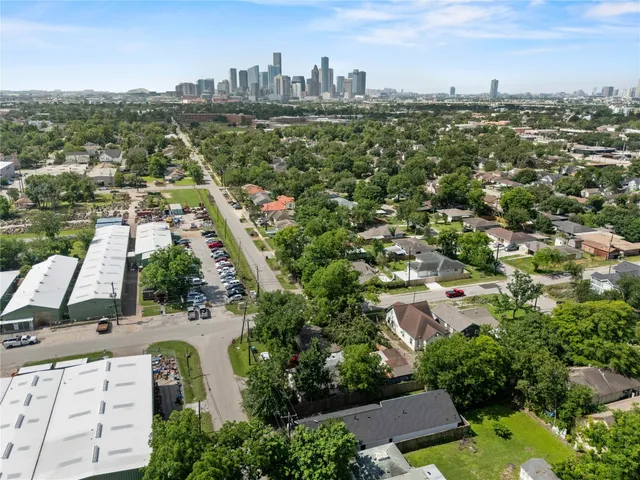 an aerial view of a city