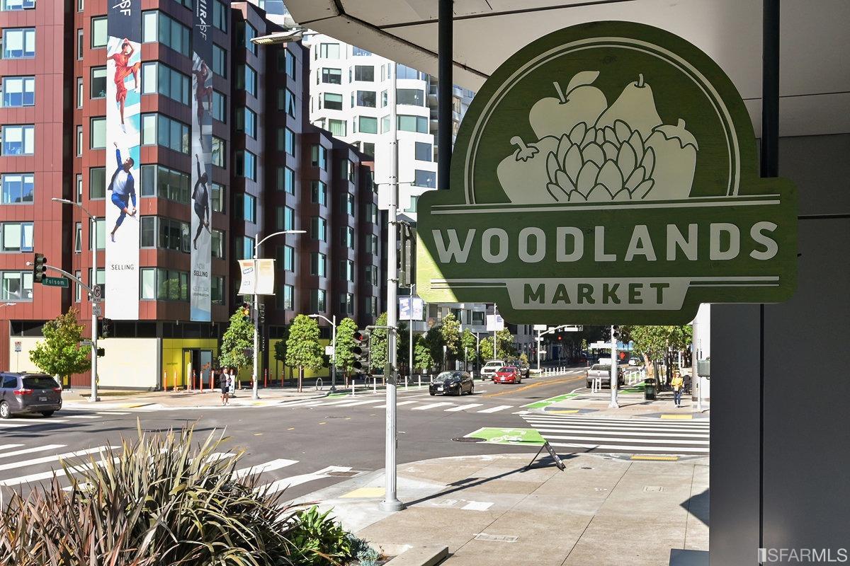 338 Spear Street, Unit 39E San Francisco, CA 94105 - Photo 52 of 97 a view of a building with a sign board