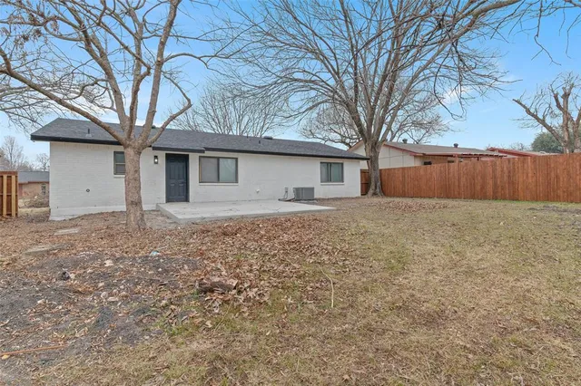 a backyard of a house