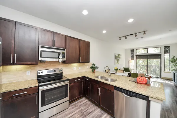 a close view of closet