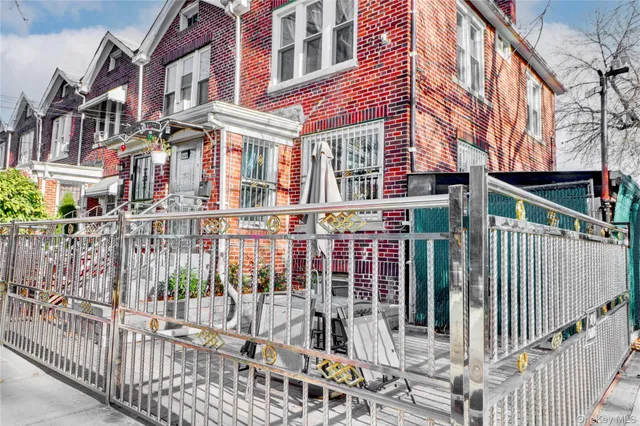 front view of a brick building