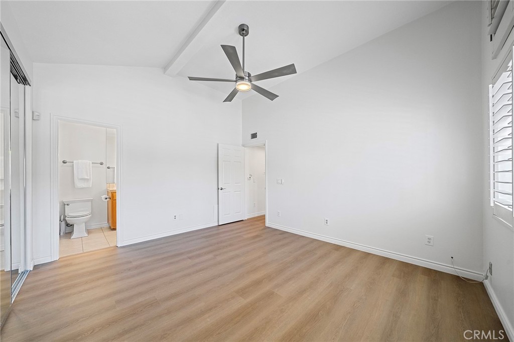 4277-1 Las Virgenes Road Calabasas, CA 91302 - Photo 14 of 28 Large main suite has an upgraded bathroom and views of the main pool. New floors and new paint. Plantation shutters throughout. Move-in ready.