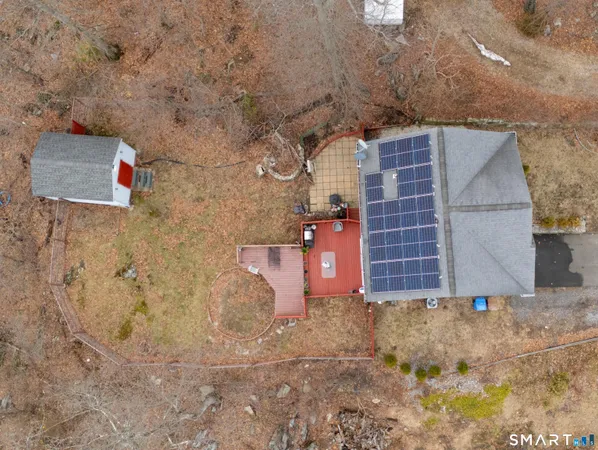 a view of a terrace with furniture